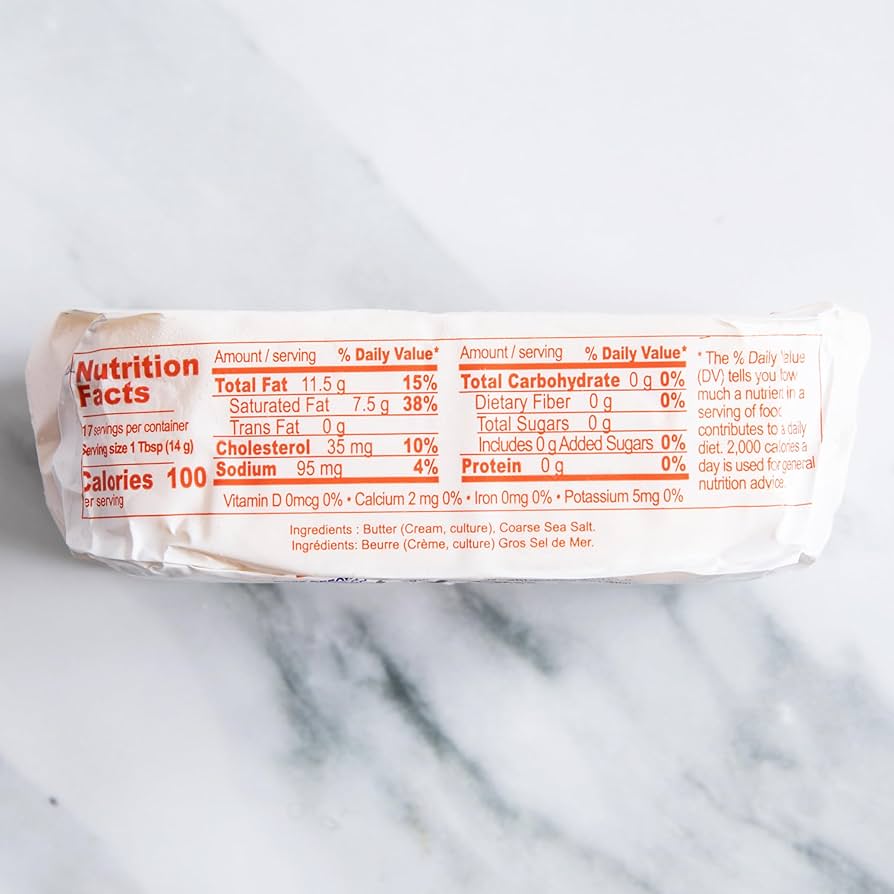 Les Pres Sales Butter with Camargue Sea Salt, 8.8 oz | Imported from France - Pack of 6