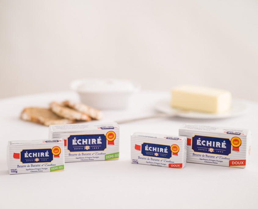 Demi-Sel  Slightly Salted Churned Butter by Echire, 8.8 oz - Imported from France