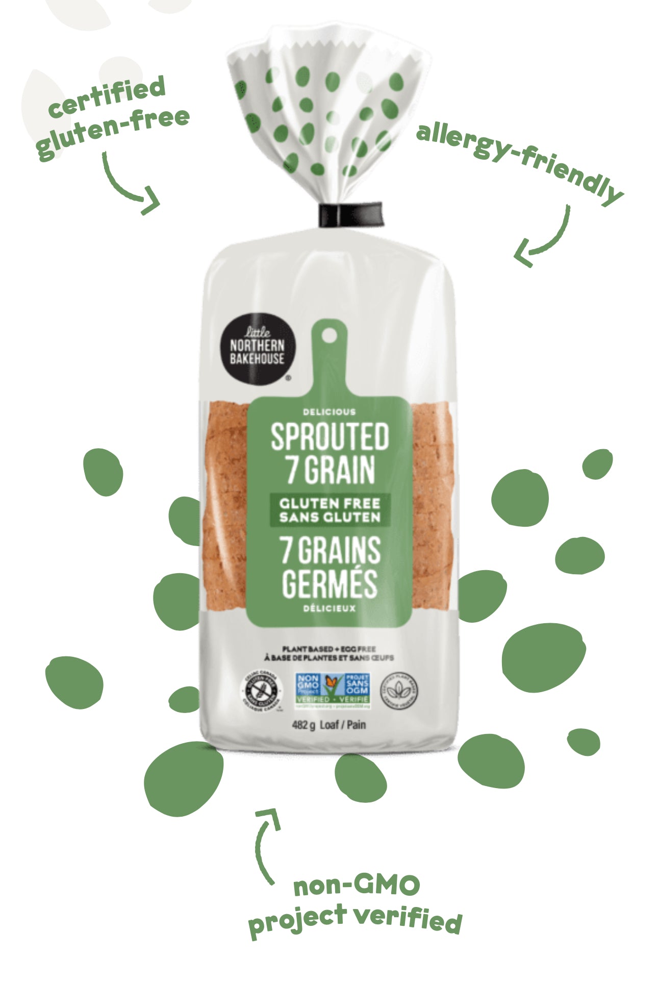 Little Northern Bakehouse Sprouted 7 Grain Bread, -17 oz - Pack of 6