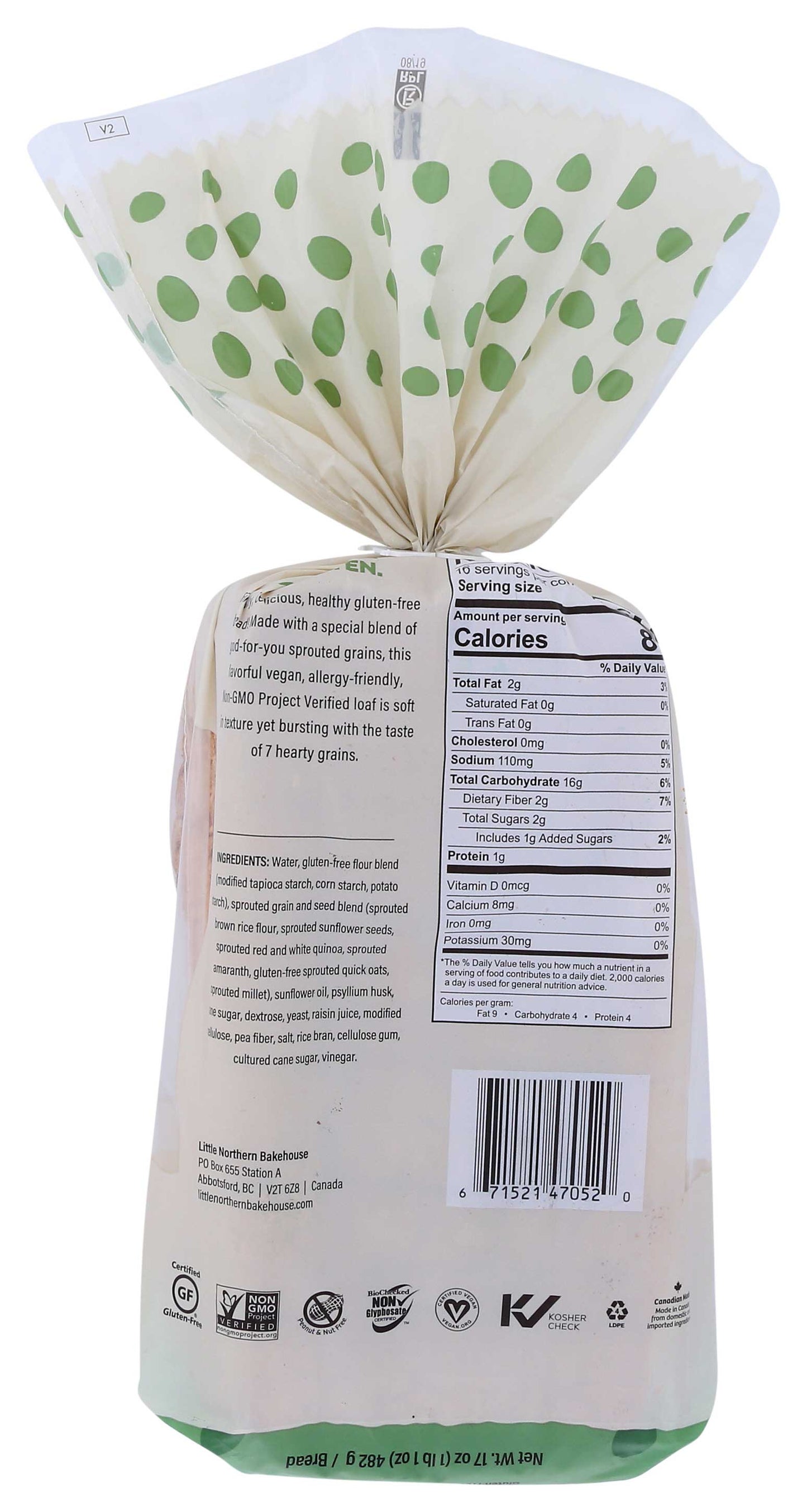 Little Northern Bakehouse Sprouted 7 Grain Bread, -17 oz - Pack of 6