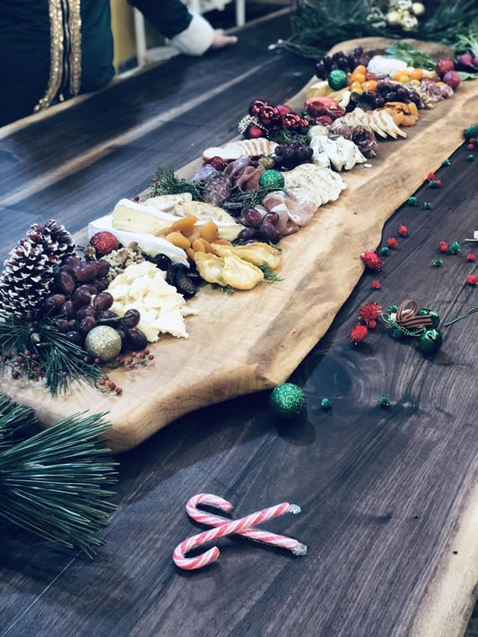 Extra Large Charcuterie Board Solid Walnut Live-Edge Cutting Board - custom styles available