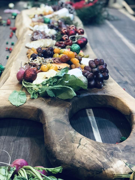 Large Charcuterie Board Solid Walnut Live-Edge Cutting Board - custom styles available