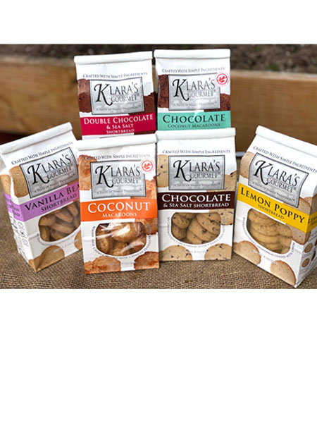 Klara's Gourmet Double Chocolate & Sea Salt Shortbread Cookies, Pack of 2