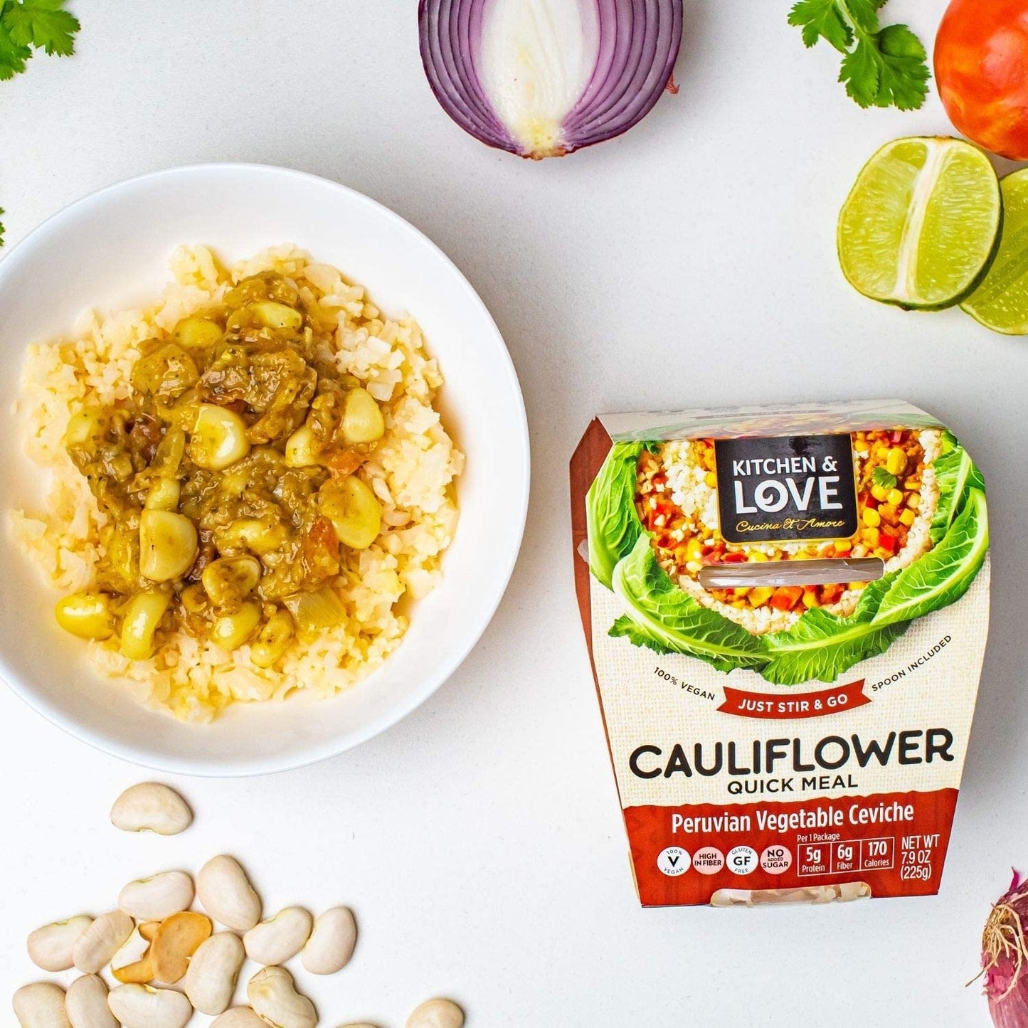 Kitchen & Love Cauliflower Peruvian Vegetable Ceviche - 6 Pack