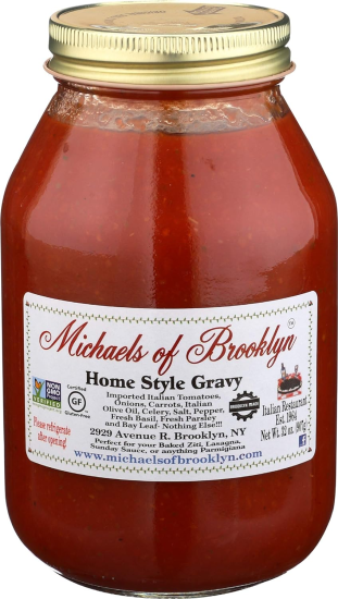 Michael’s of Brooklyn Homestyle Gravy Tomato Sauce - Non-GMO, Gluten Free - Pack of 2