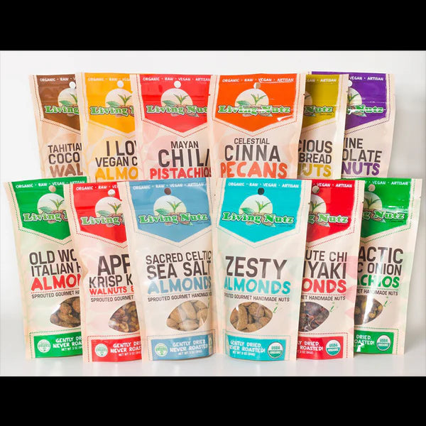 LivingNutz Celestial Cinna Pecans, Certified Organic Raw Nuts  - Pack of 2