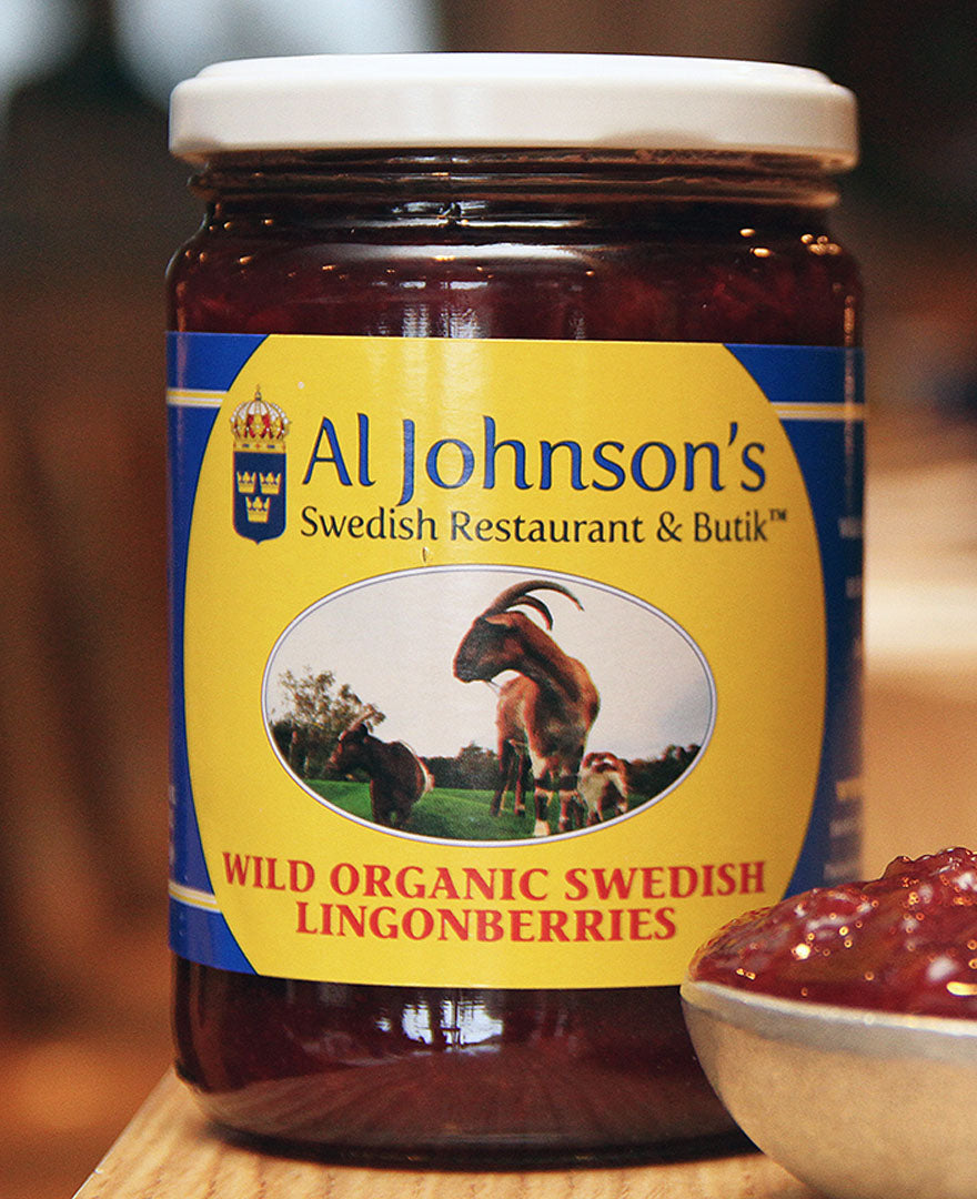 Al Johnson's Wild Organic Swedish Lingonberries, 14 oz - Pack of 2