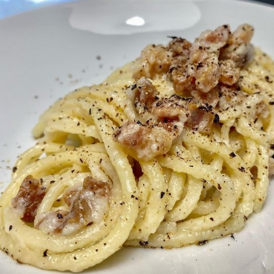 Gourmet Fresh Handmade Bucatini Alla Gricia Pasta Meal Kit, Non-GMO