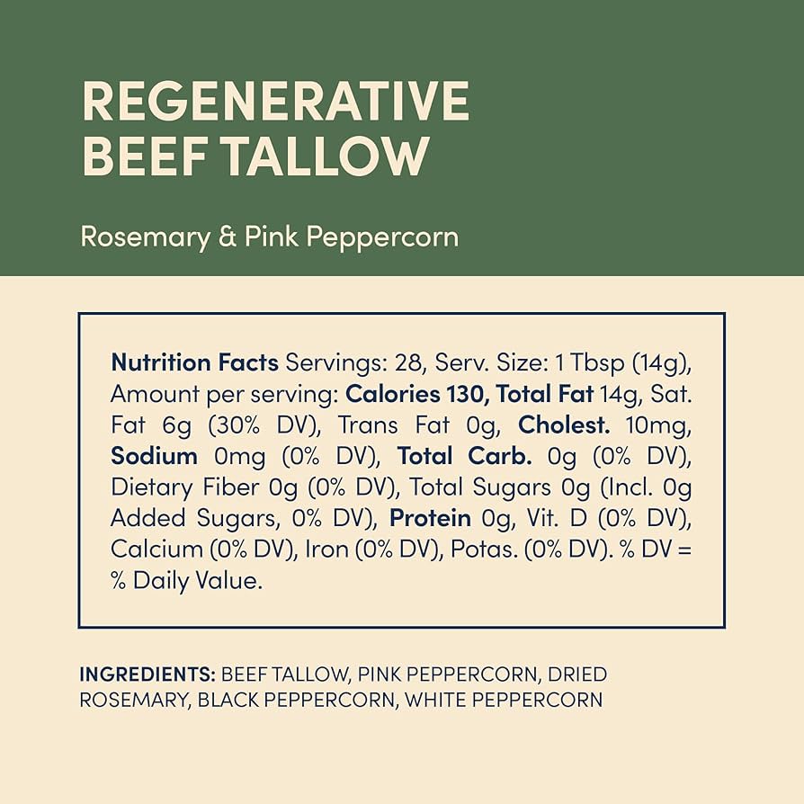 Regenerative Grass Fed Beef Tallow Variety Pack, 14 oz  - Pack of 4