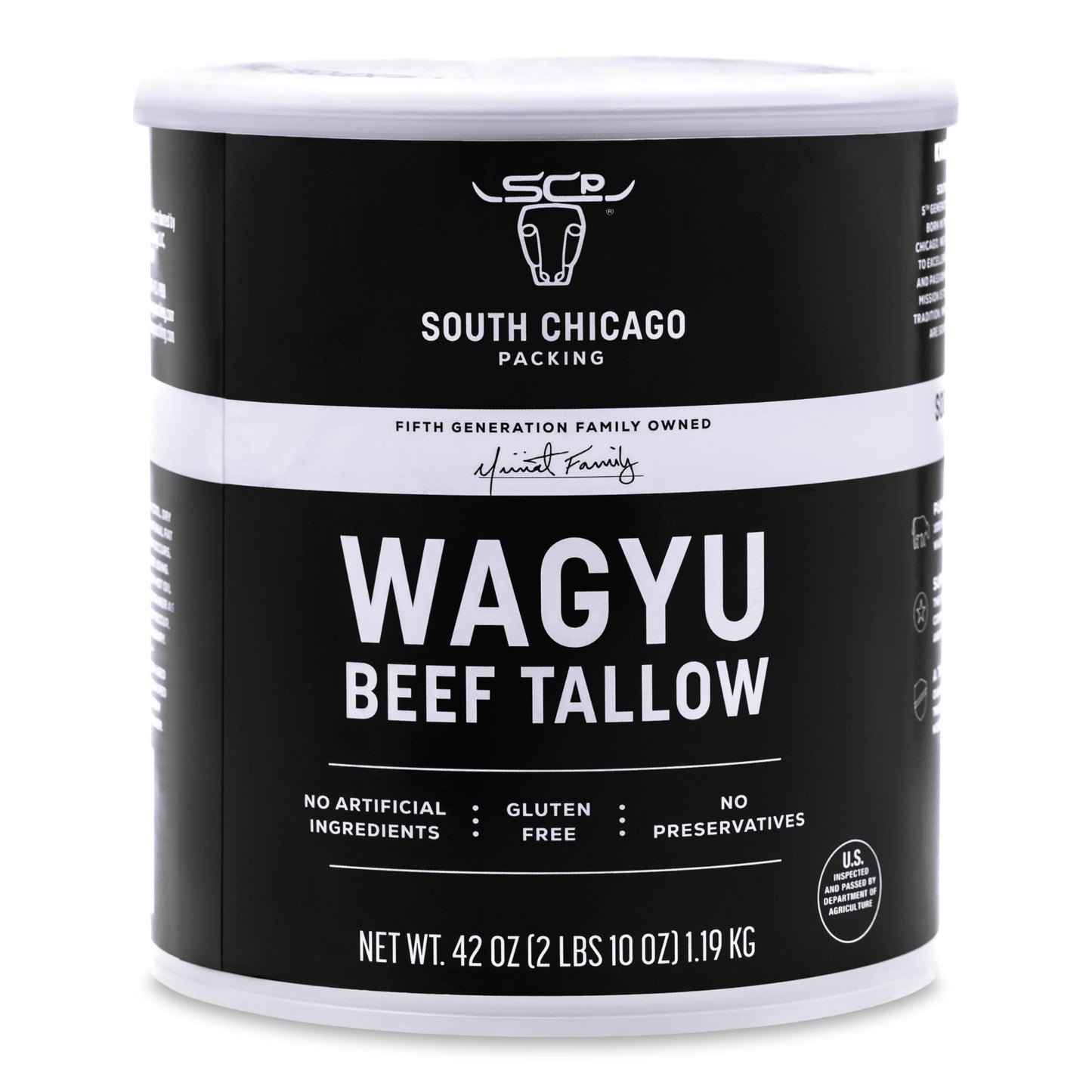 South Chicago Packing Wagyu Beef Tallow, 42 oz- Paleo-friendly, Keto-friendly, 100% Pure Wagyu, - Pack of 2