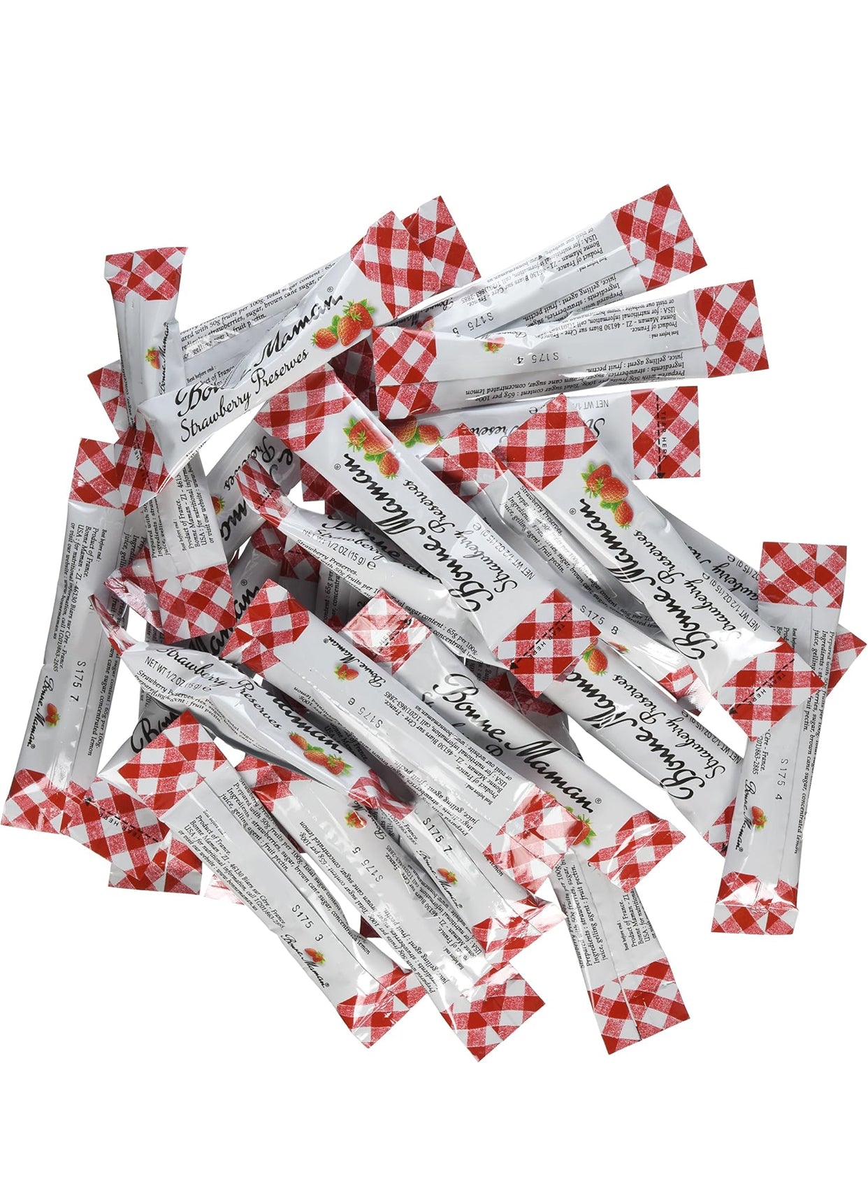 Bonne Maman Strawberry Preserve Packets - 0.5 oz - 100/Case - Kosher
