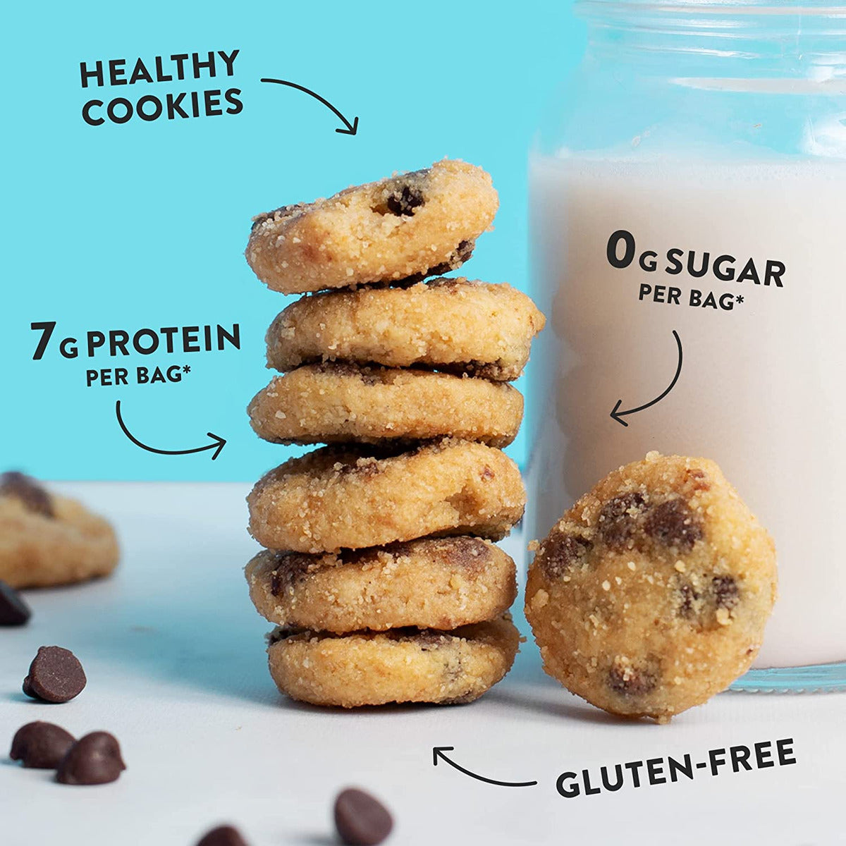 HighKey Sugar Free Cookies Variety Pack - Keto Snacks, No Sugar - Chocolate Chip Cookie, Snickerdoodle, Brownie Bites Low Carb Gluten Free - Pack of 3