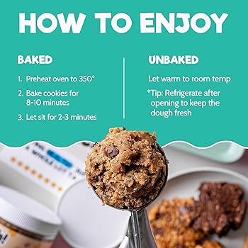 High Protein Cookie Dough Variety Pack - Gluten Free, Vegan - Chocolate Chip, What The Fudge, & Basic Batch - Pack of 3