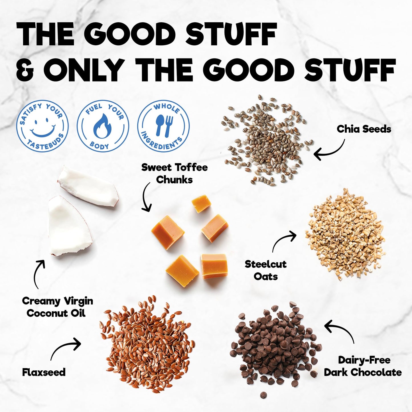 High Protein Cookie Dough Variety Pack - Gluten Free, Vegan - Chocolate Chip, What The Fudge, & Basic Batch - Pack of 3