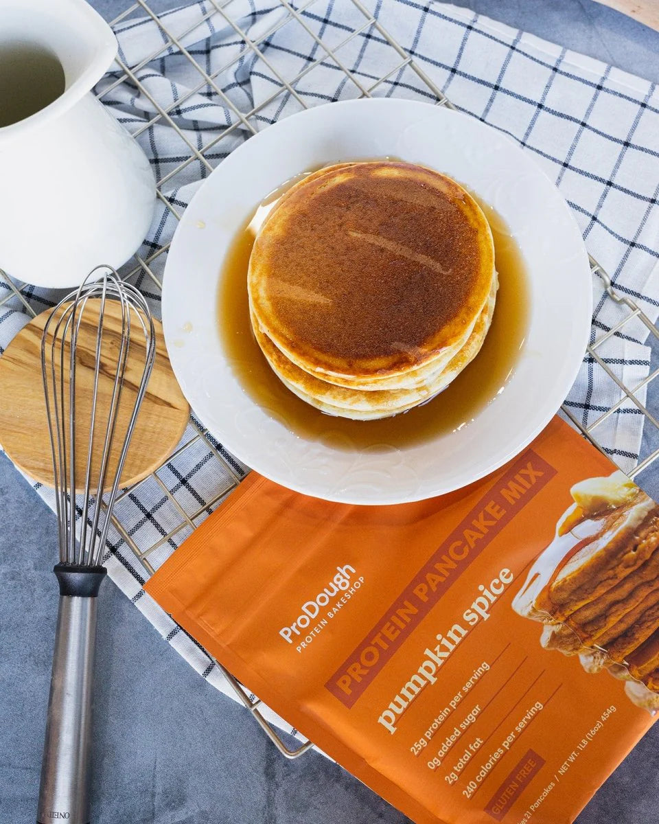 ProDough Protein Bakehouse Pumpkin Spice Pancake and Waffle Mix - Gluten Free, Low Carb, High Protein Pancake Mix - Pack of 2