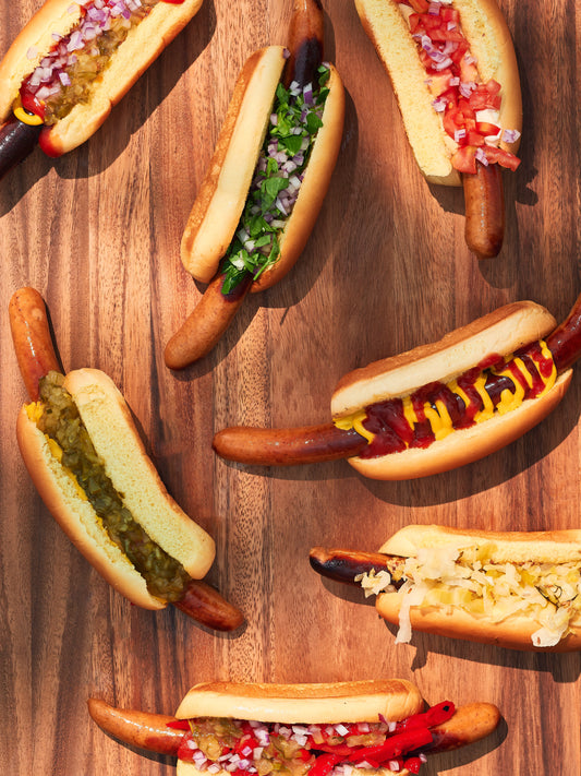 OP German Style Foot-Long Uncured Frankfurter Hot Dogs Bundle - 5 lb