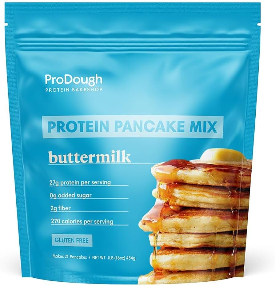 ProDough Protein Bakehouse Buttermilk Pancake and Waffle Mix - Gluten Free, Low Carb, High Protein Pancake Mix - Pack of 2
