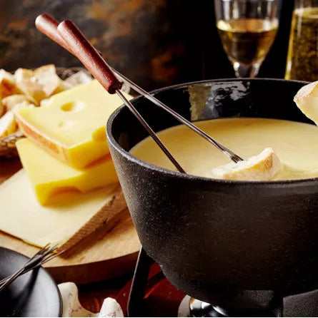Alpine Switzerland Fondue Kit - Cheese, Salami & Pickles