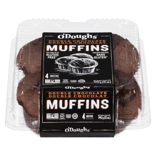 O'Doughs Gluten Free Muffins, Double Chocolate - Pack of 3