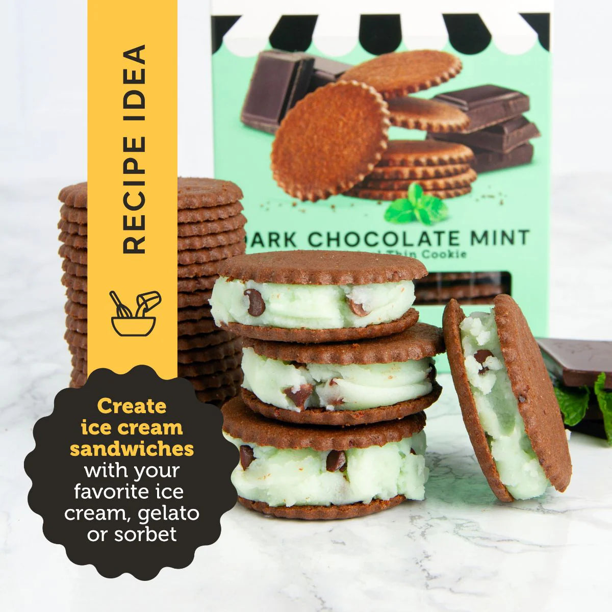 Dewey's Bakery Complete Cookie Collection - Meyer Lemon, Brownie Crisp, Triple Ginger, Vanilla Bean, Dark Chocolate Mint Cookies, Key Lime Moravian Cookie Thins - Pack of 6