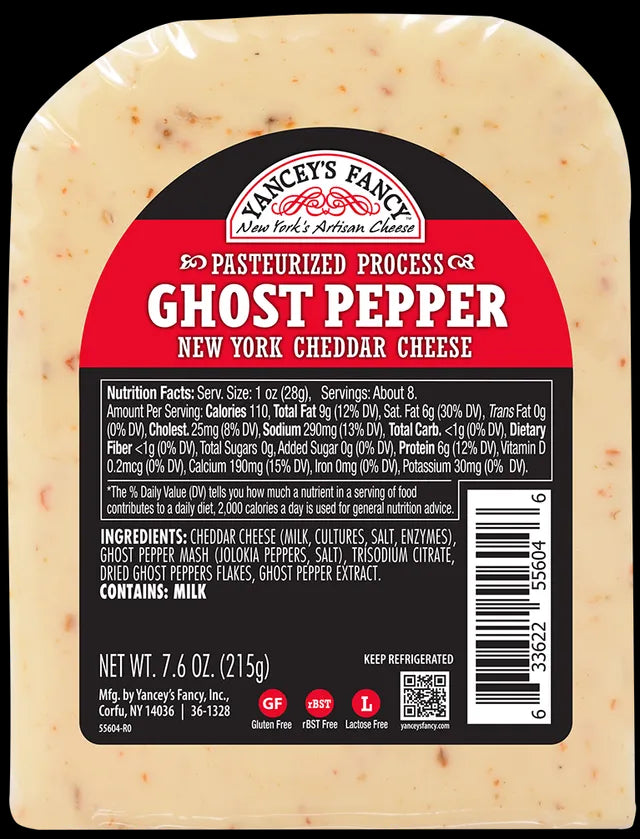 Yancey's Fancy Ghost Pepper Cheddar Cheese, 7.6 oz