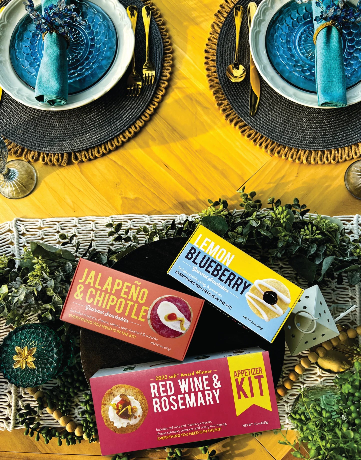Gourmet Artisan Red Wine & Rosemary Crackers Snack Kit - 20 Count