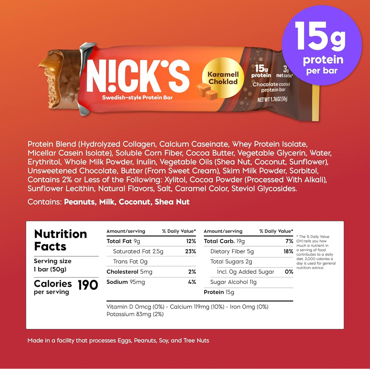 Nick's Protein Bars Gooey Bundle - Low Carb Keto Friendly Snacks No Added Sugar - 3 x 12 Packs