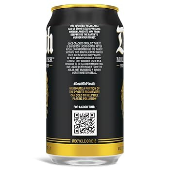 Liquid Death, Sparkling Mountain Water, Real Mountain Source, Natural Minerals & Electrolytes - 12 Pack - 12 oz Cans