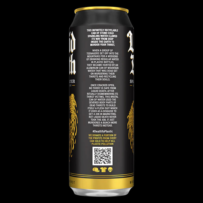 Liquid Death, Sparkling & Lime Mixed Pack - Low Calorie & No Artificial Sweeteners Real Mountain Source, Natural Minerals & Electrolytes - 16 Pack - 19 oz King Cans