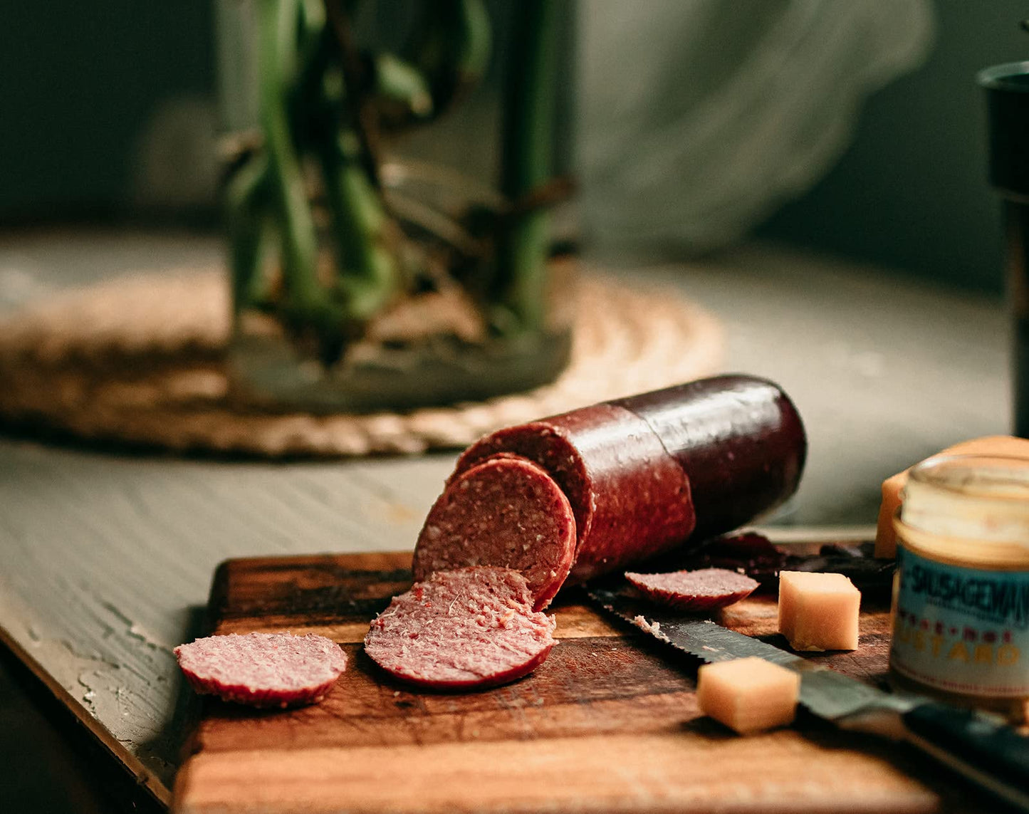 Northwest Essentials Charcuterie Gift Basket - Sockeye Salmon, Smoked Summer Sausages, Dan's Famous Mustard & Gouda Cheese