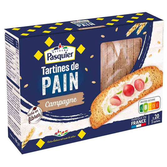 Brioche Pasquier - Country Bread Toasts, 6.3 oz - Pack of 2
