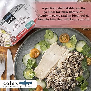 COLE’S Open & Eat Meals Variety Pack - Hand-Packed Smoked Salmon & Trout with Quinoa & Vegetables