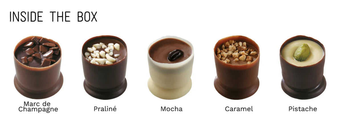 Andy Anand’s Belgian Chocolate Truffles & Praline Cups - Crafted with the Freshest Cream - includes 15