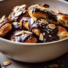 ANDY ANAND SUGAR FREE DARK CHOCOLATE ALMOND CROISSANTS - 2 LBS FILLED SUGAR FREE DARK CHOCOLATE HAND ROLLED FRENCH BUTTER CROISSANTS with Gift Box