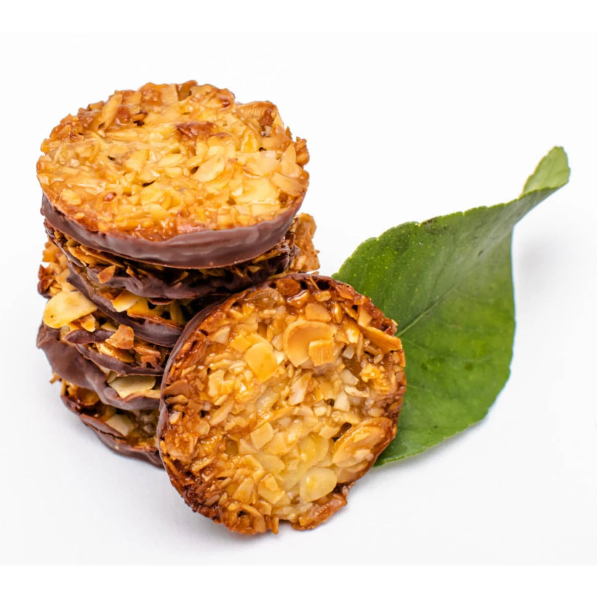 ANDY ANAND DARK CHOCOLATE FLORENTINE BISCUIT COOKIES, 24 PCS ORANGE AND ALMOND - 7 OZ - GLUTEN FREE, DECADENT GIFT BOX FOR SPECIAL OCCASIONS
