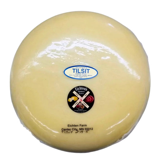 Eichtens Tilsit Cheese Quarter Round Wheel Cheese Wedge - 10 lb