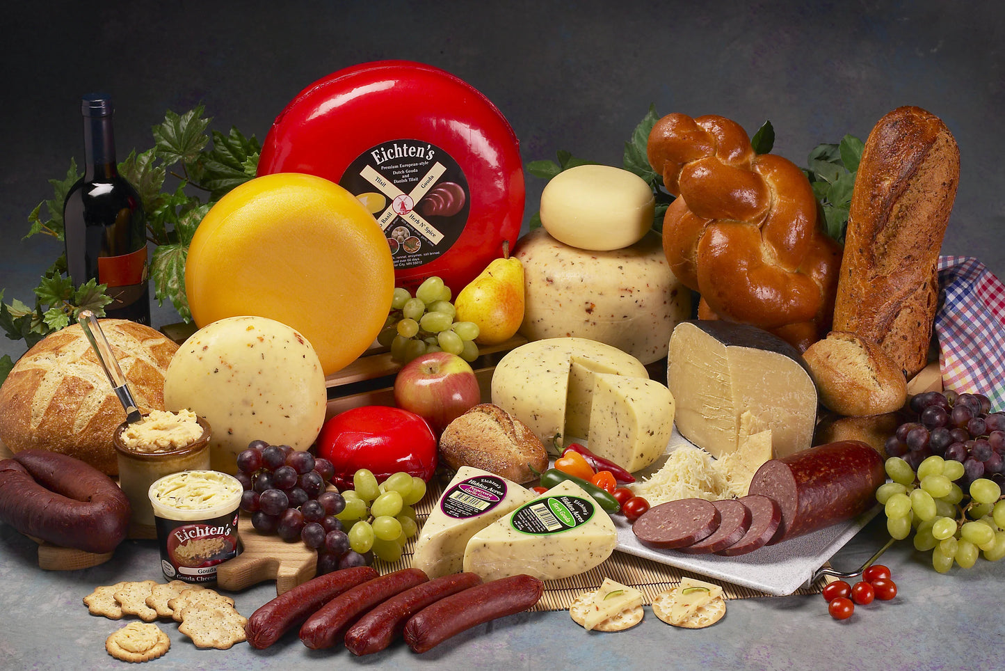 Eichtens Tilsit Cheese Quarter Round Wheel Cheese Wedge - 10 lb