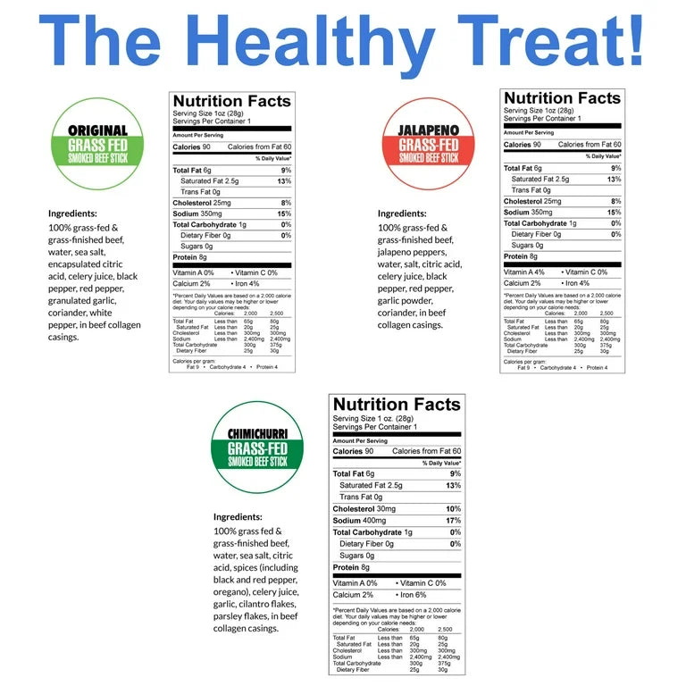 Sogo Variety Meat Sticks - Grass-fed Beef Flavors, 1 Free-range Turkey Flavor & 1 Natural Pork Flavor - No Sugar, Gluten Free, No Nitrates, MSG Free, 1 oz - Pack of 7