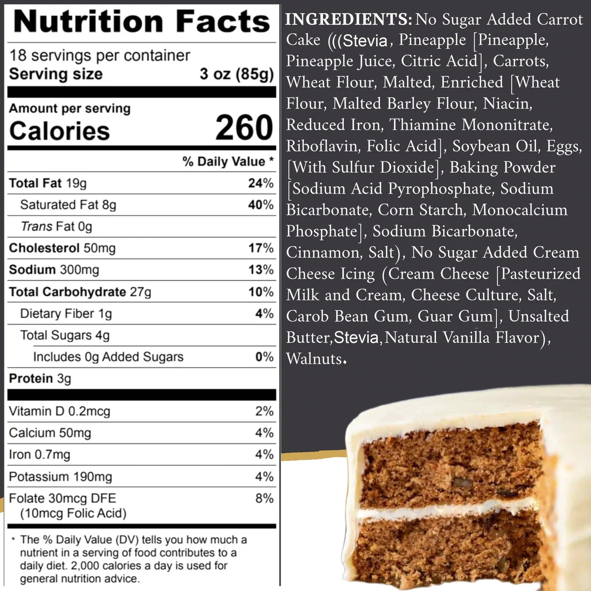 ANDY ANAND DELICIOUSLY INDULGENT SUGAR FREE CARROT CAKE - AMAZING FRESHLY BAKED, DELIGHT IN EVERY BITE, DELICIOUS, DECADENT