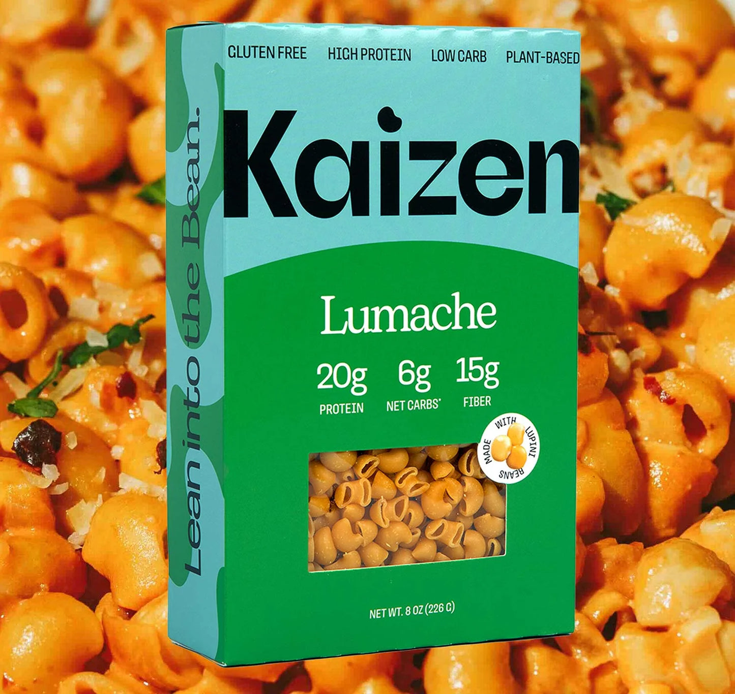 Kaizen Low Carb Lumache Pasta - High Protein (20g), Keto Friendly, Gluten-Free, Grain Free, Kosher, Plant-Based - Pack of 2