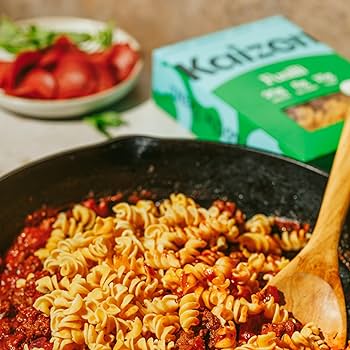 Kaizen Low Carb Fusilli Pasta - High Protein (20g), Keto Friendly, Gluten-Free, Grain Free, Kosher, Plant-Based - Pack of 2