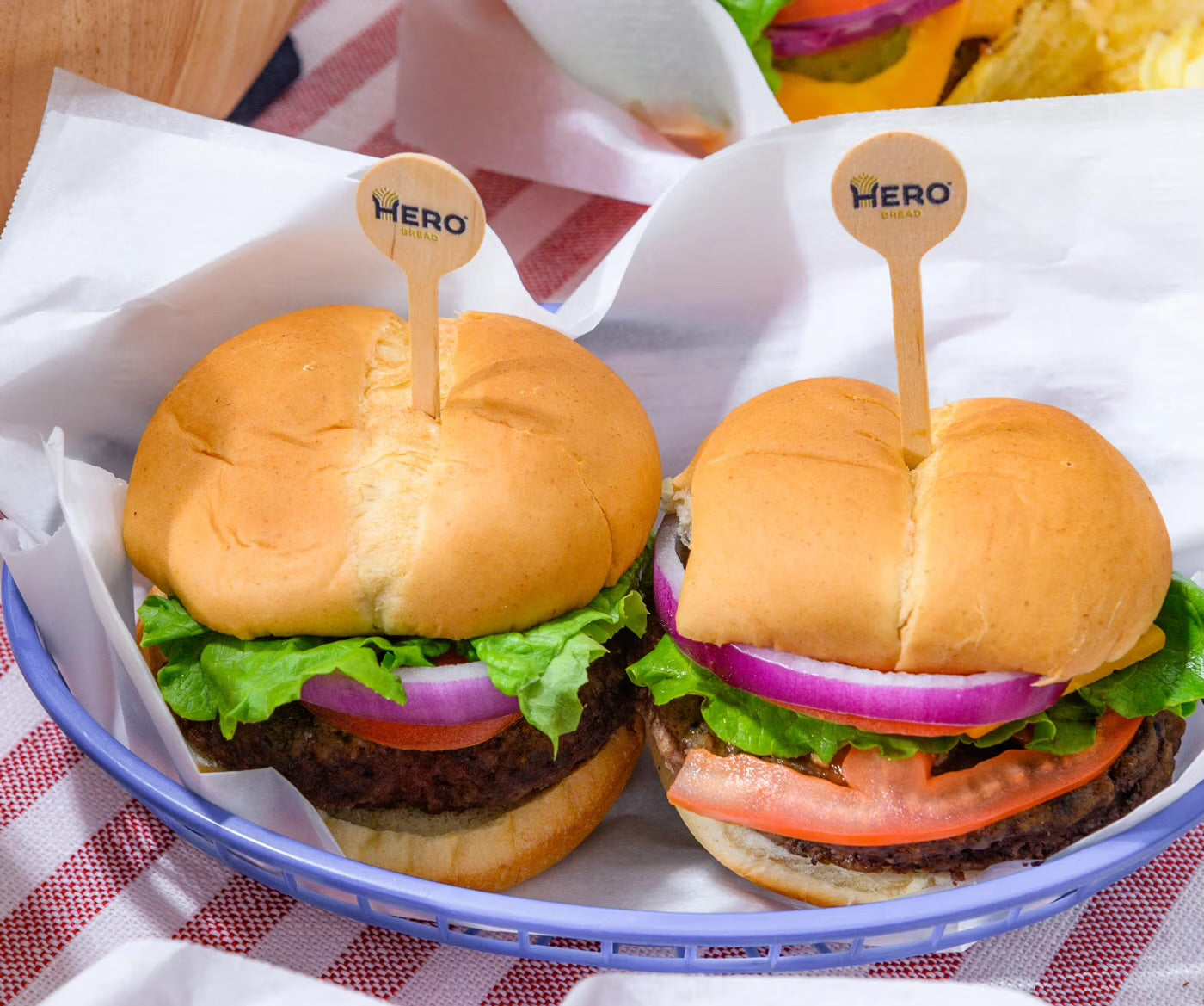 Hero Classic Hamburger Buns - 0g Net Low Carb Buns | High Fiber, 0g Net Carbs, 0g Sugar - Pack of 2