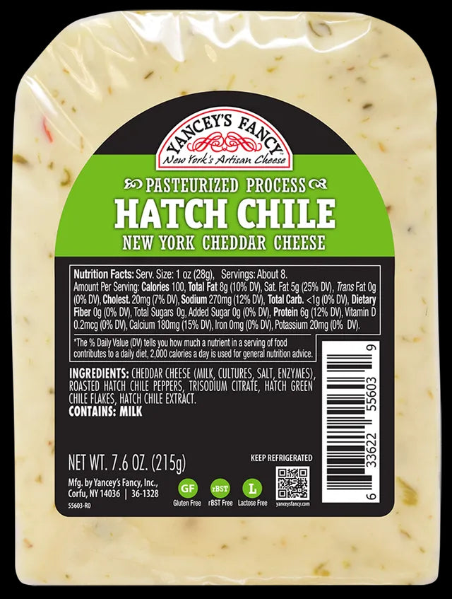 Yancey's Fancy Hatch Chile Cheddar Cheese, 7.6 oz