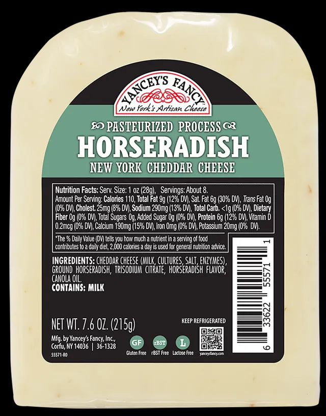 Yancey's Fancy Horseradish Cheddar Cheese, 7.6 oz