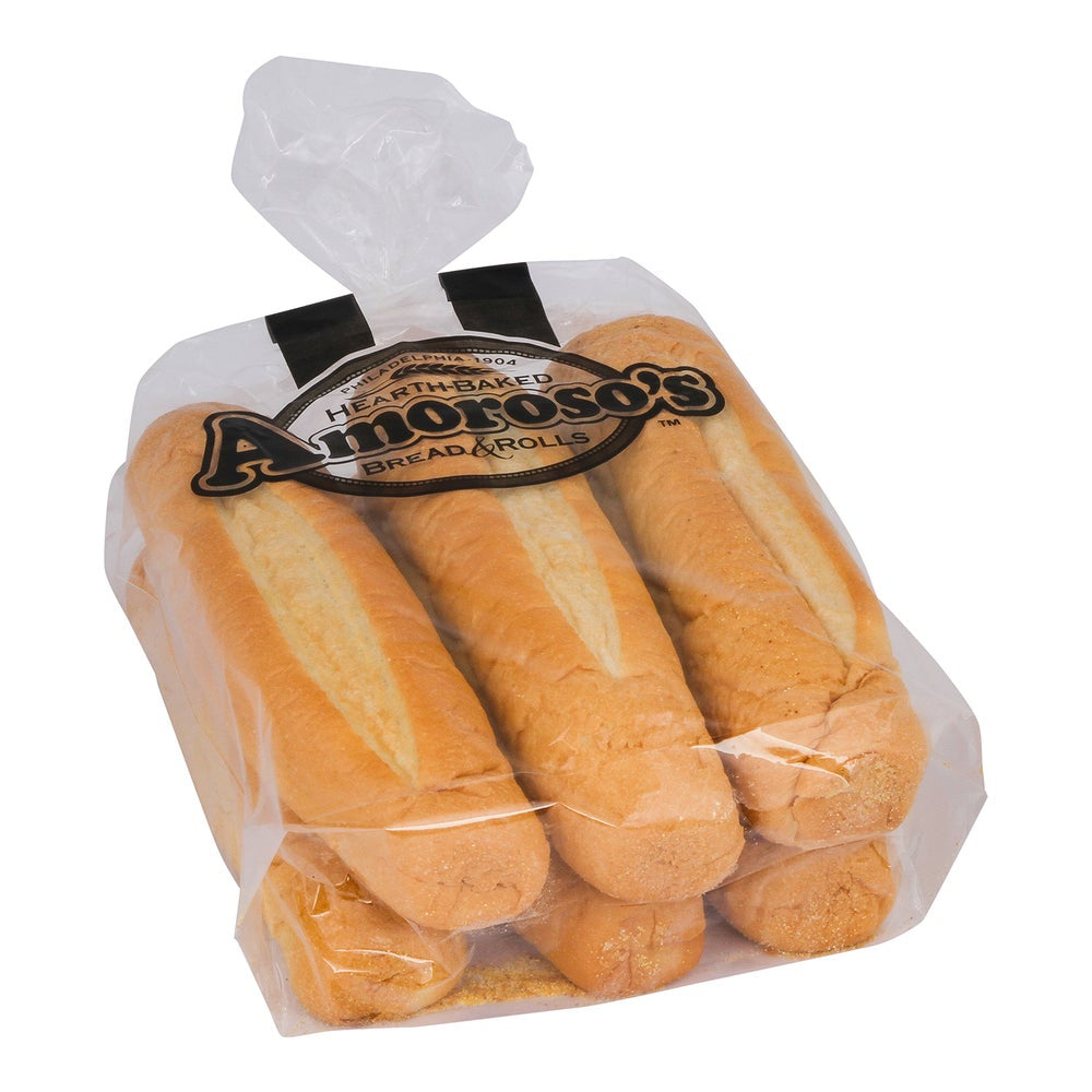 Amoroso’s Unsliced Hoagie Rolls - 12.5” inch - 6 Count - 8/Case