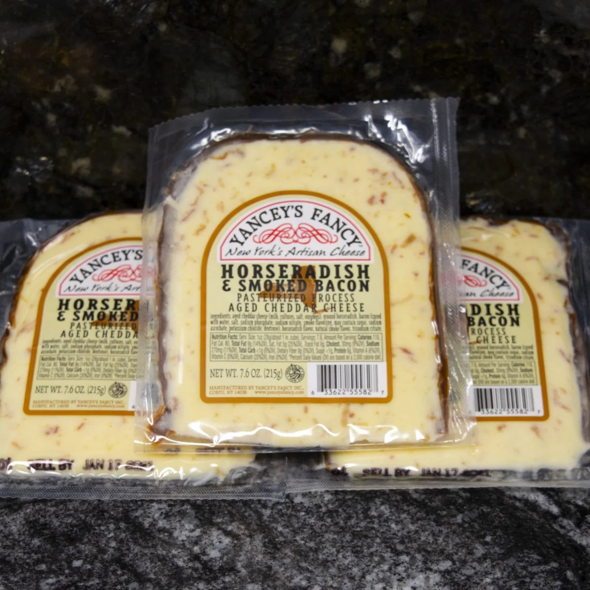 Yancey's Fancy Horseradish & Smoked Bacon Cheddar Cheese, 7.6 oz
