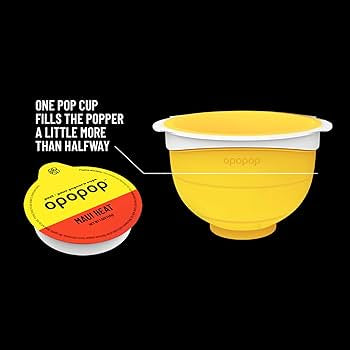 Opopop Gluten Free, Non-GMO Microwave Popcorn Pop Cups - Maui Heat - Gourmet Kernels & Popcorn Flavoring - Pack of 6