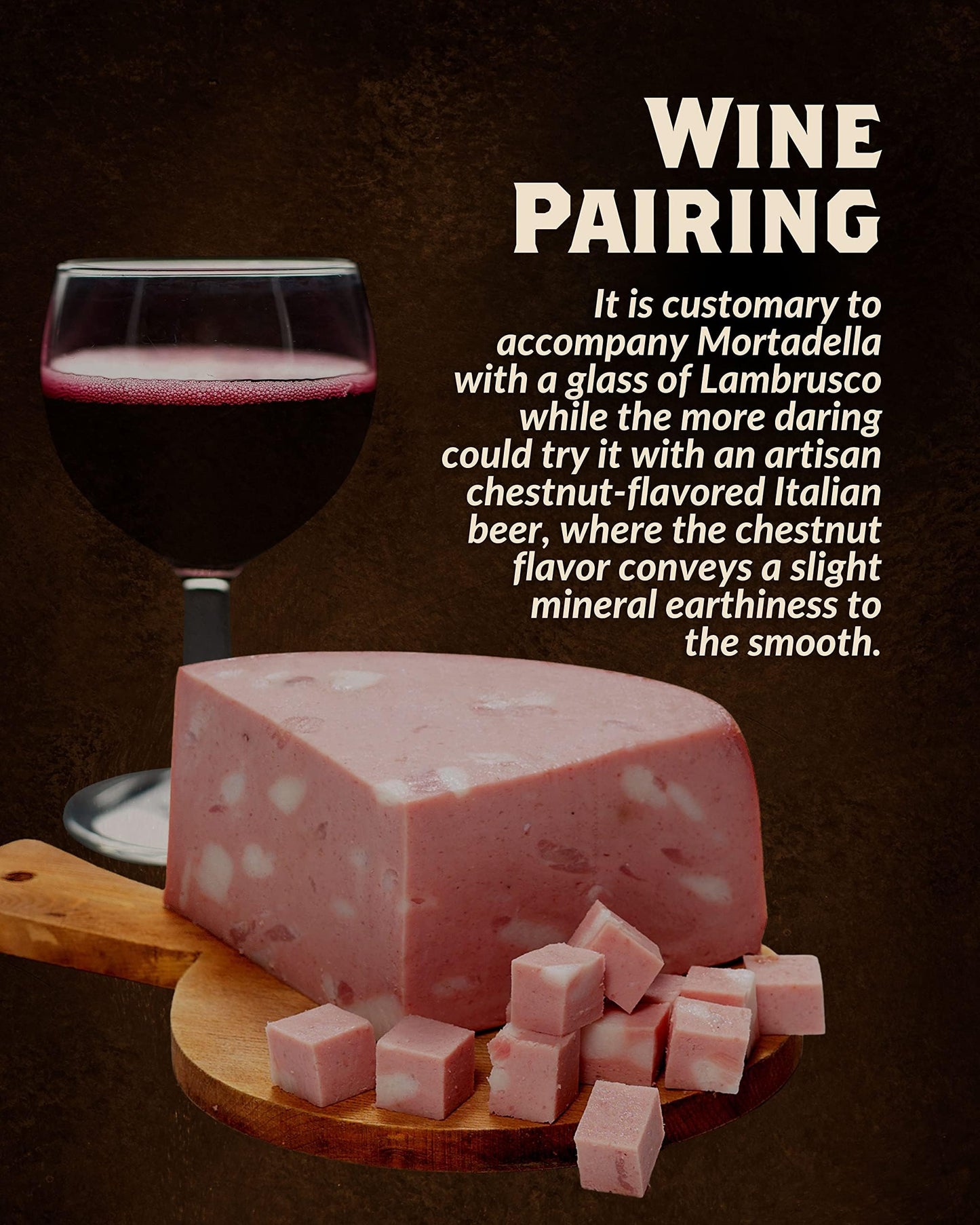 Vantia Imported Mortadella with Pistachios - 12 oz - Triangle Cut