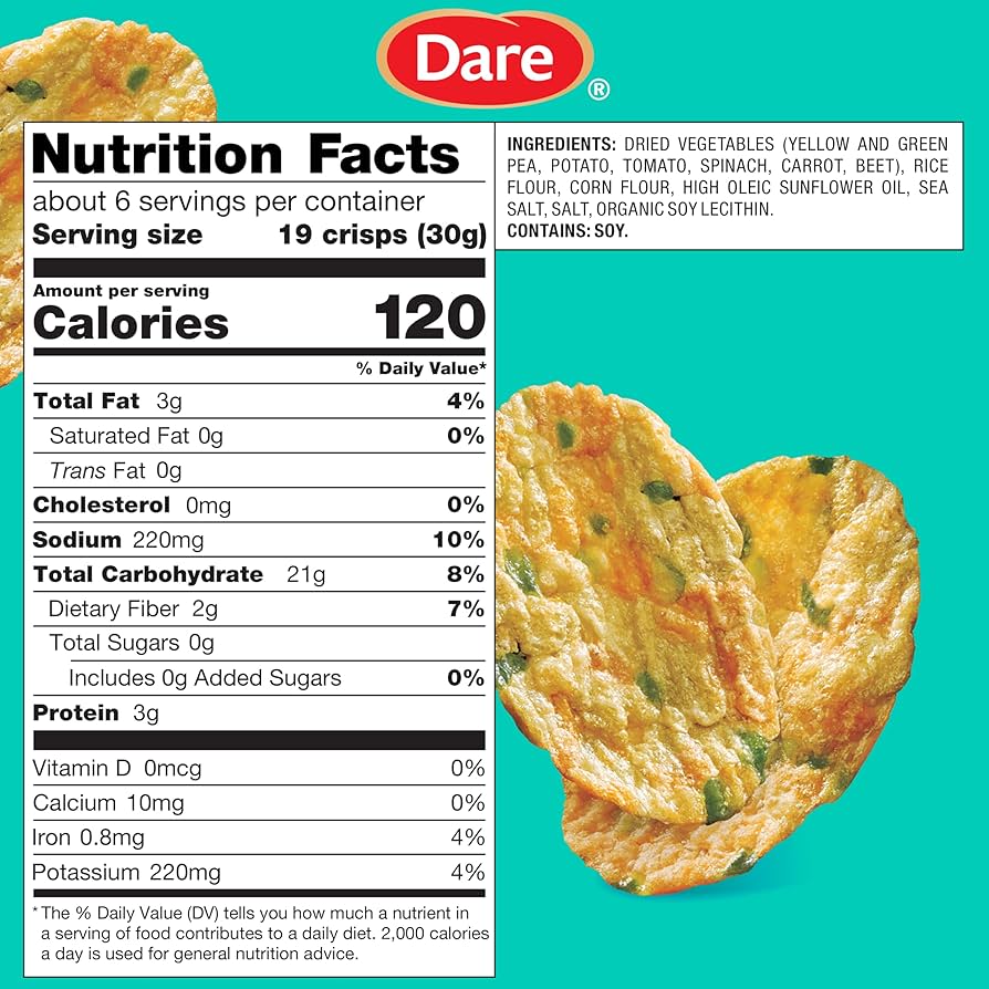 Breton Veggie Crisps Sea Salt - Popped not Fried Crisps, Made with Real Vegetables, Light and Crispy Gluten Free Chips - Pack of 12