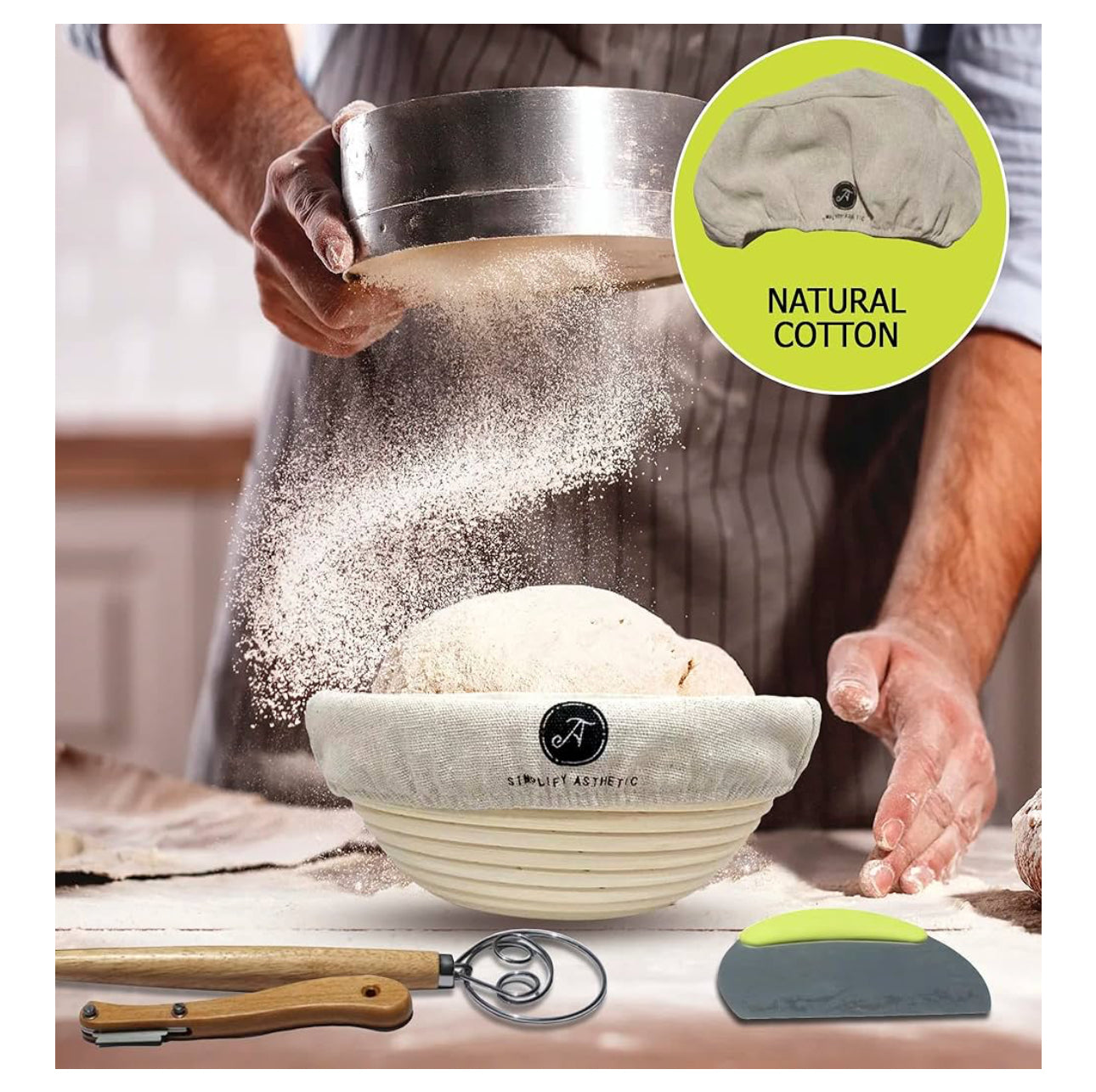 Bake Like a Master, A Complete Sourdough Bread Baking Kit - Bread Baking Supplies - Sourdough Starter Jar Kit